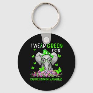 Llavero Me pongo verde para la conciencia del síndrome de 