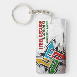 Llavero "Me siento segura" Motivación Afirmación