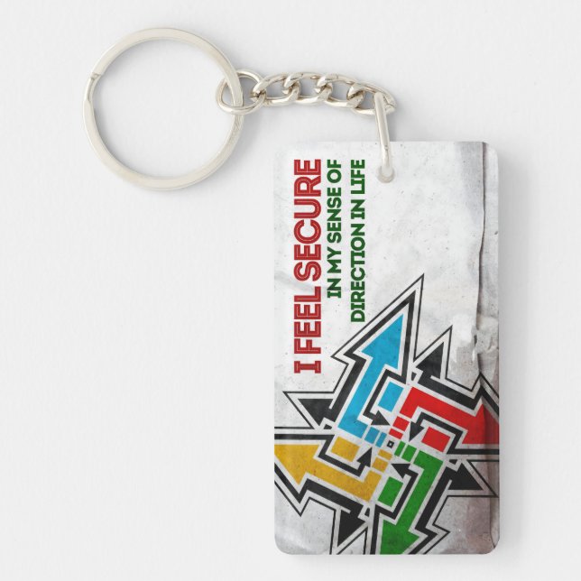 Llavero "Me siento segura" Motivación Afirmación (Frente)