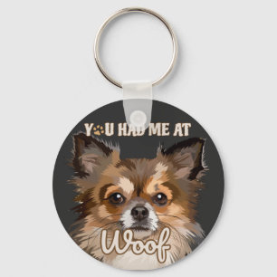 Llavero Me Tenías En Woof   Perros amantes de Cute Brown