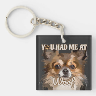 Llavero Me Tenías En Woof   Perros Pomerania