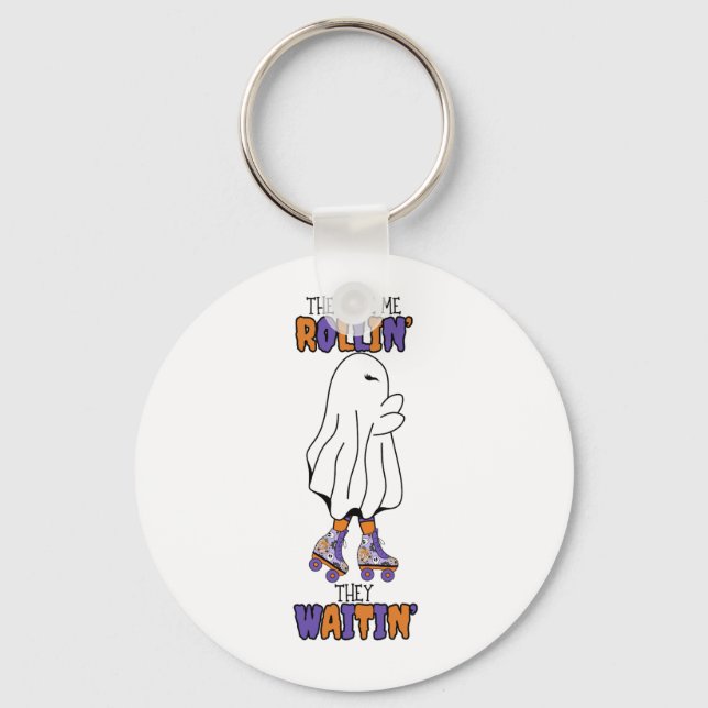 Llavero Me ven revoloteando y esperan el retro fantasma (Anverso)