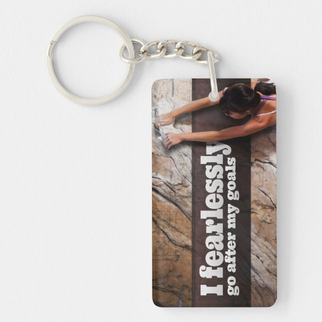 Llavero "Me voy sin miedo" Motivación Afirmación (Frente)