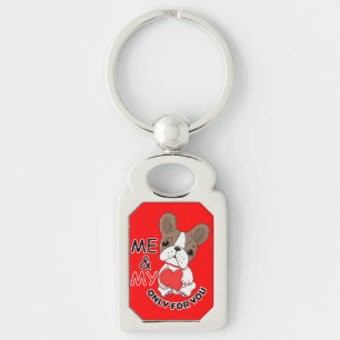 Llavero ME Y MI LOVE_Metalizado Keychain Oval Red-4