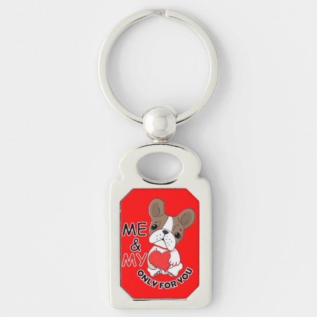 Llavero ME Y MI LOVE_Metalizado Keychain Oval Red-4 (Anverso)