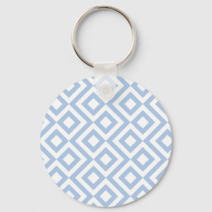 Llavero Meander azul claro y blanco