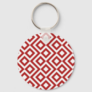 Llavero Meander rojo y blanco