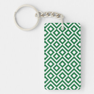 Llavero Meander verde y blanco