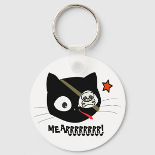 Llavero ¡MEARRRRRRR! Cadena de clave de gato pirata
