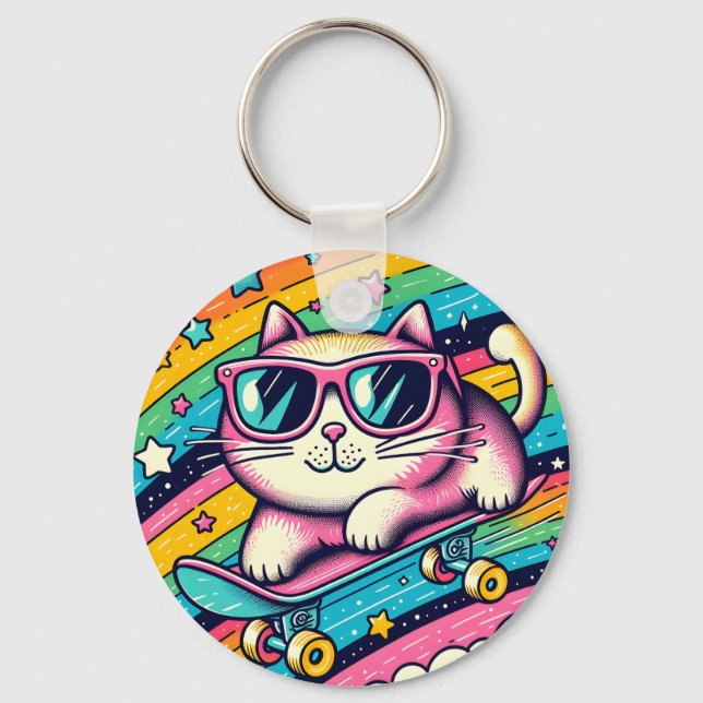 Llavero Meaw Cat Personalizado (Anverso)