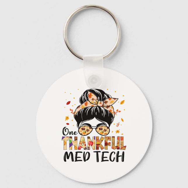 Llavero Med Tech One Thanky Messy Bun Thankess Fall (Anverso)
