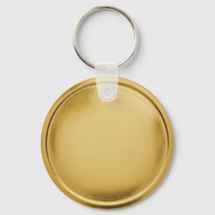 Llavero Medalla de Sello de Hojuela de Oro 3D Elegante Exc
