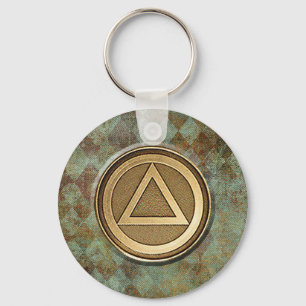 Llavero Medallion Recovery Sobriety Sober Keychain