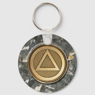 Llavero Medallion Recovery Sobriety Sober Keychain