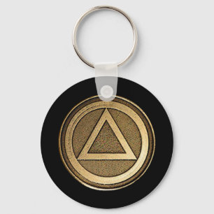 Llavero Medallion Recovery Sobriety Sober Keychain
