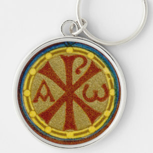 Llavero Medallón Chi Rho / Alfa Omega de SNV 36