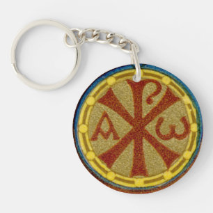 Llavero Medallón Chi Rho / Alfa Omega del SNV 36