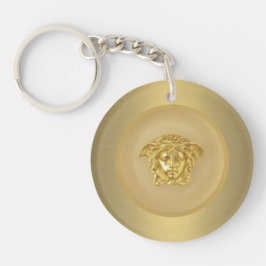 Llavero Medallón Medusa de Oro