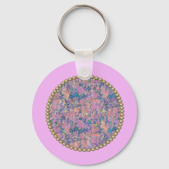 Llavero Medallón rosa (Anverso)