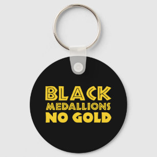 LLAVERO MEDALLONES NEGROS SIN ORO