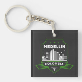 Llavero Medellín Colombia Skyline Acrílico Keychain