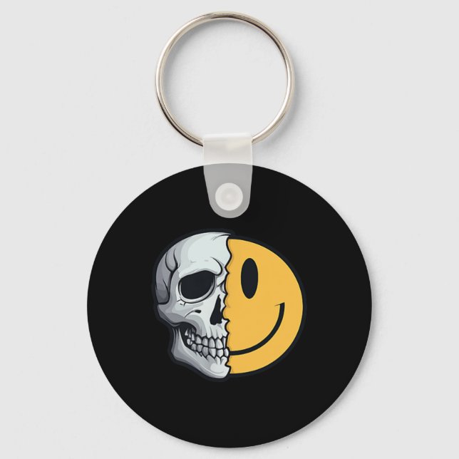 Llavero Media Skeleton Smile Face Rave Skeleton 70s 80s 90 (Anverso)