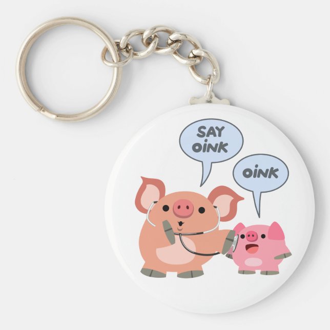 Llavero Médica de cerdo Personalizado y paciente (Frente)