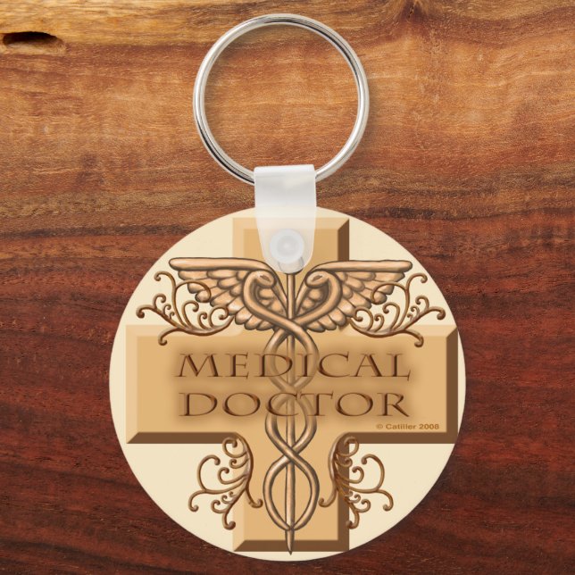 Llavero MÉDICA de MD Caduceus Keychain (Anverso)