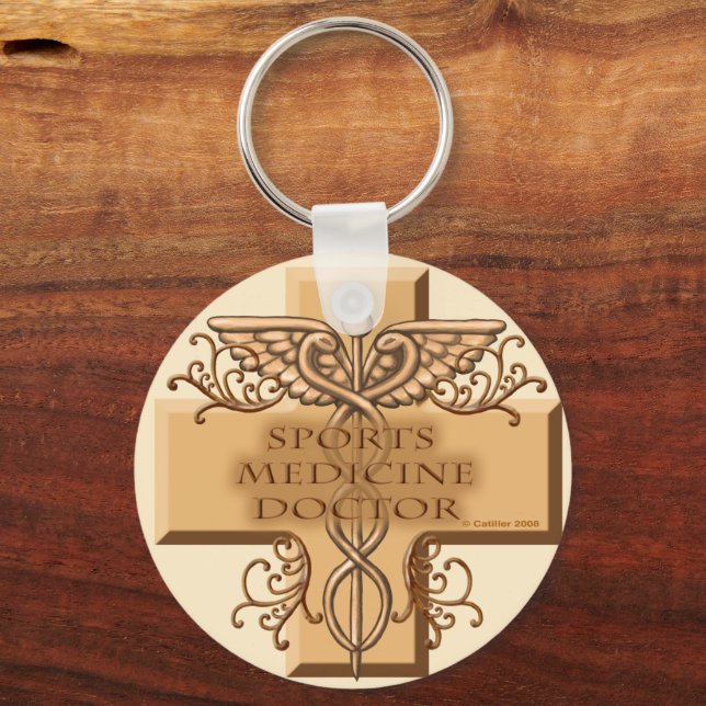 Llavero Médica de Medicina Deportiva Caduceus keychain (Anverso)