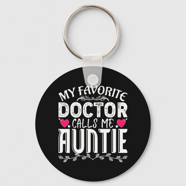 Llavero Médica favorita me llama tía madre médica divertid (Anverso)