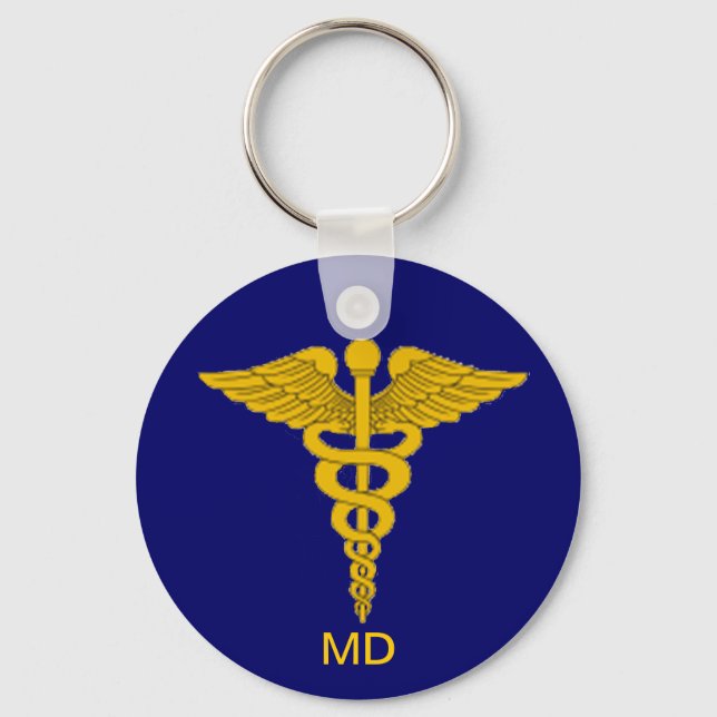 Llavero Médica médico Caduceus Keychain (Anverso)
