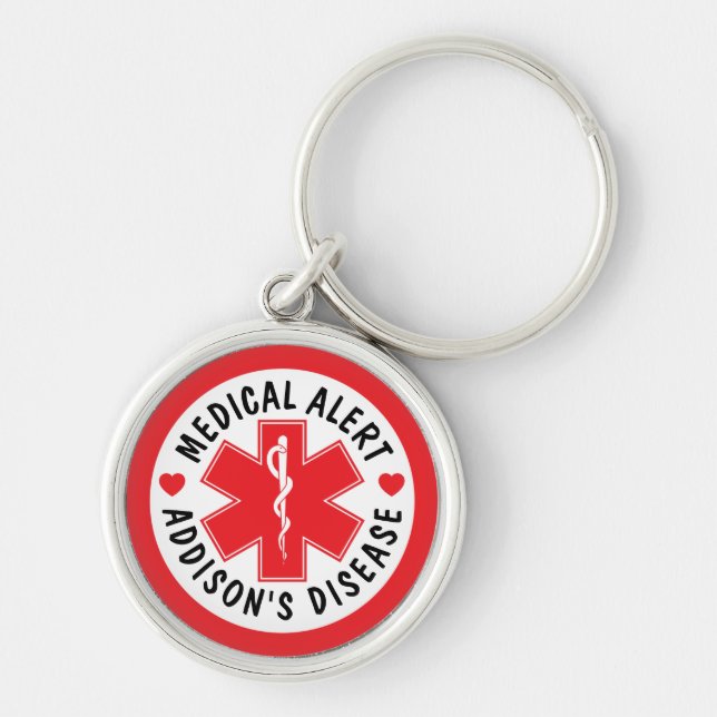 Llavero Medical Alert Addison's Disease  - Custom (Frente)