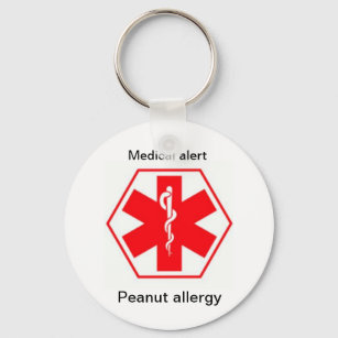 Llavero Medical allergy alert keychains (customizable)