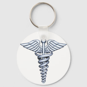 Llavero Medical Symbol Silver