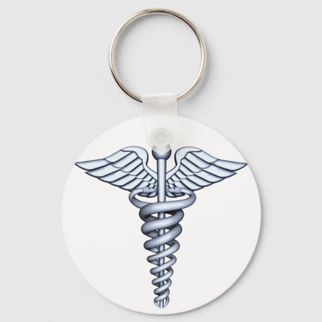 Llavero Medical Symbol Silver (Anverso)