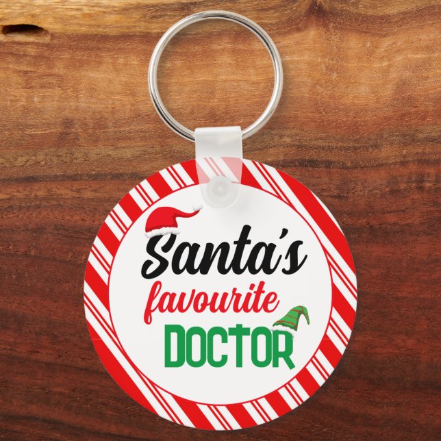 Llavero Médicas favoritos de Santa Navidades gorra elf (Anverso)