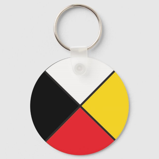 Llavero Medicine Wheel Button Keychain (Anverso)