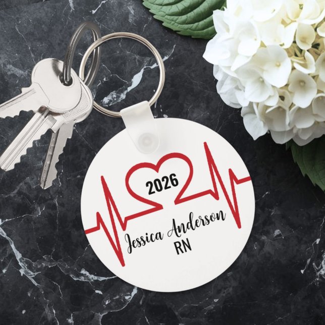 Llavero Médico Enfermera Pulso Médico (Heart Beat Doctor Nurse Medical keychain)