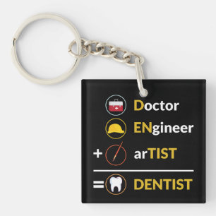 Llavero Médico + Ingeniero + Artista = Dentista