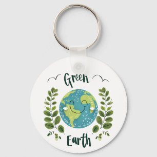 Llavero Medio ambiente mundial - Tierra sonriente con Tier