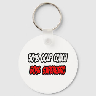 Llavero Medio entrenador de golf... mitad superhéroe
