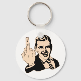 Llavero Medio Finger Saludo Retro