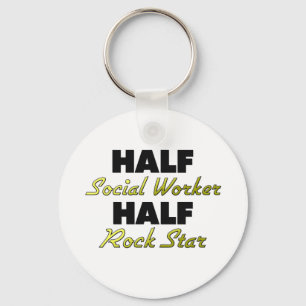 Llavero Medio trabajador social media estrella de rock