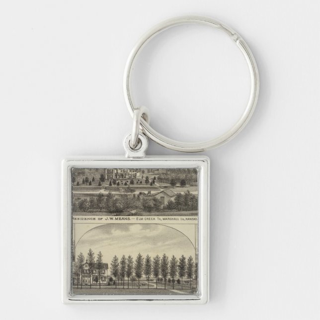 Llavero Medios, trucha y sabins en Kansas (Frente)