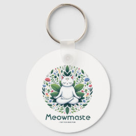 Llavero Meditación del gato Zen Meowmaste
