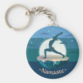 Llavero Meditación del instructor de yoga Pose Moon Flying