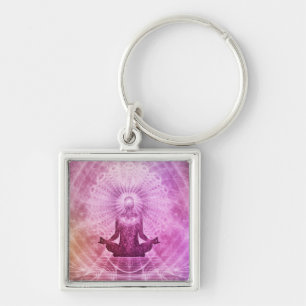 Llavero Meditación espiritual del yoga Zen Colorful
