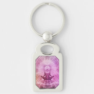 Llavero Meditación espiritual del yoga Zen Colorful