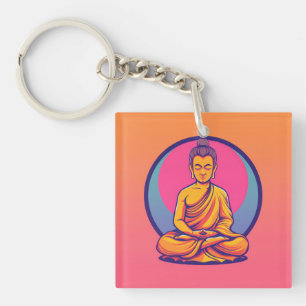 Llavero Meditar el arte digital de Buda
