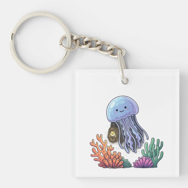 Llavero Medusa Linterna Oceánica (Frente)